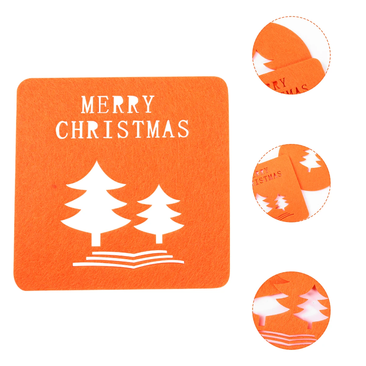 

10pcs Felt Coasters Thick Absorbent Insulation Pads Animal Pattern Decorative Table Protection Anti Skid Drink for Kitchen