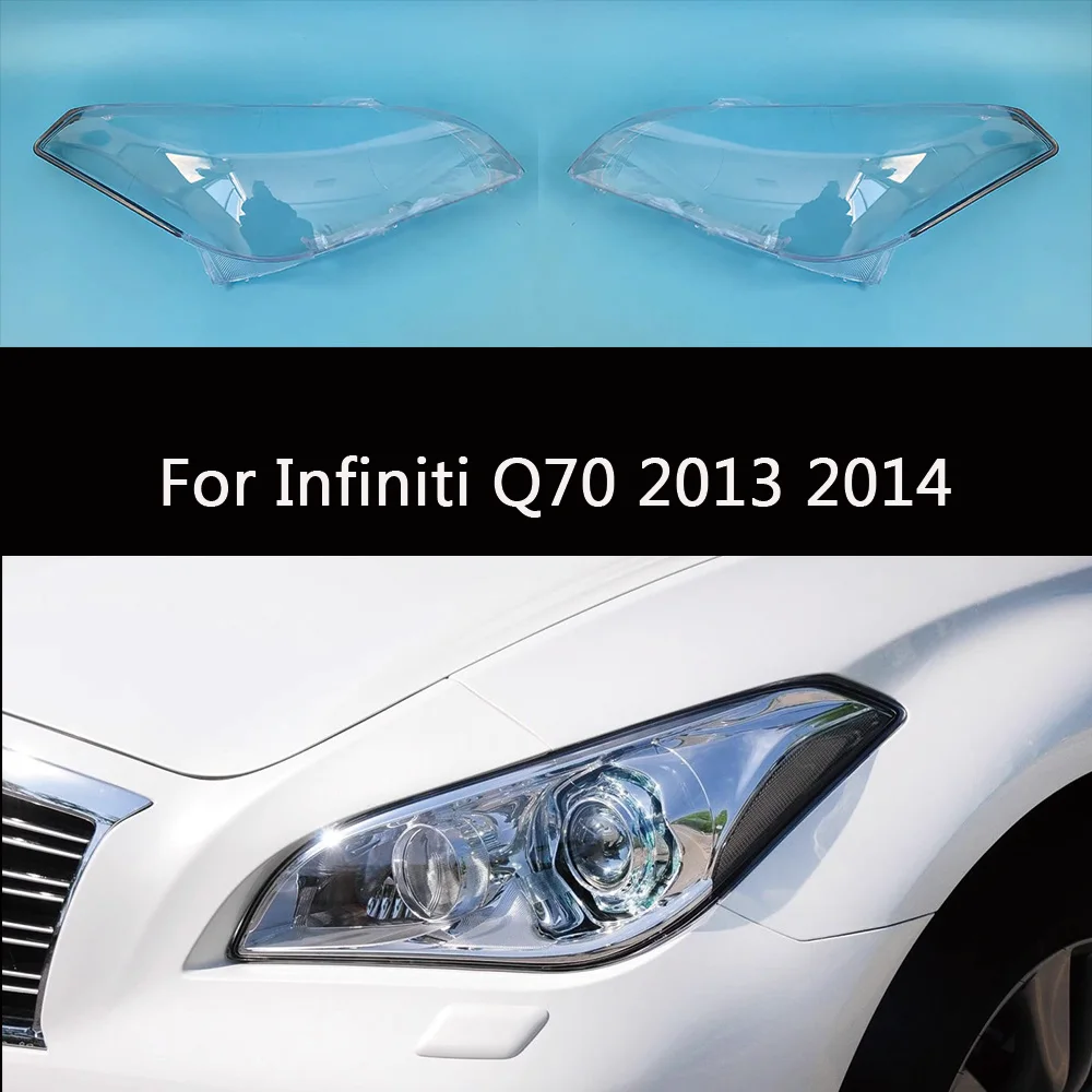 

HTTCY Car Headlamp Lens For Infiniti Q70 2013 2014 Plastic Transparent Shell Headlight Glass Replace The Original Cover