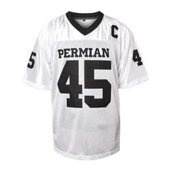 Jersey Mens American Football Sportswear Embroidered Letters Numbers T Shirt Mesh Breathable Cool Loose Summer Men's Clothing