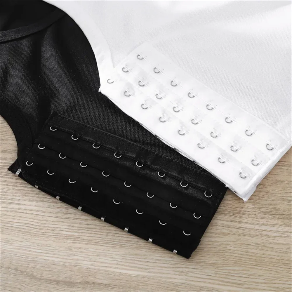 Women\'s Chest Folder Underwear Sleeveless T-Shirt Wireless Chest Packaging Breathable Bandage Short Vest With Side Buttons