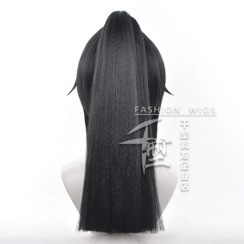 Nekomiya Mana Cosplay Wig Game Zenless Zone Zero Cos 45CM Black Ponytail Synthetic Hair Halloween Carnival Role Play Party Props