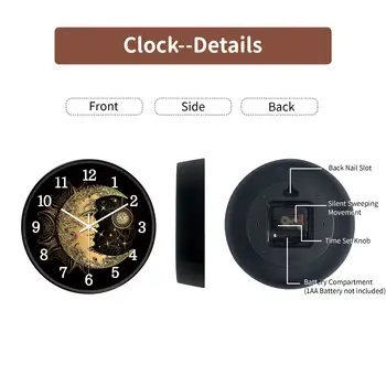 6 best sales Moon wall clock - №4