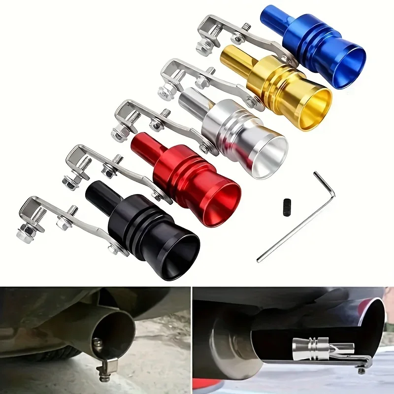 Car Turbo Sound Whistle Muffler Vehicle Refit Device Exhaust Pipe Turbo Sound Whistle Auto Accessories Universal Sound Simulator