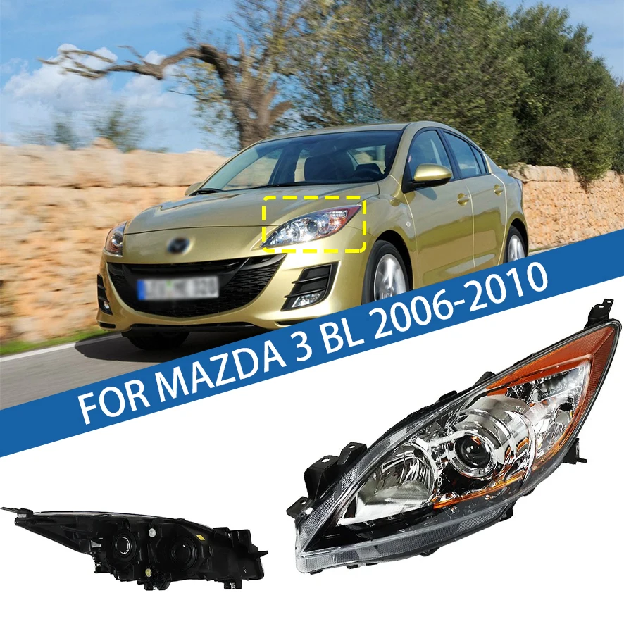 

Для Mazda 3 BL 2006 2007 2008 2010, передний бампер, головной светильник, фара дальнего света, указатель поворота