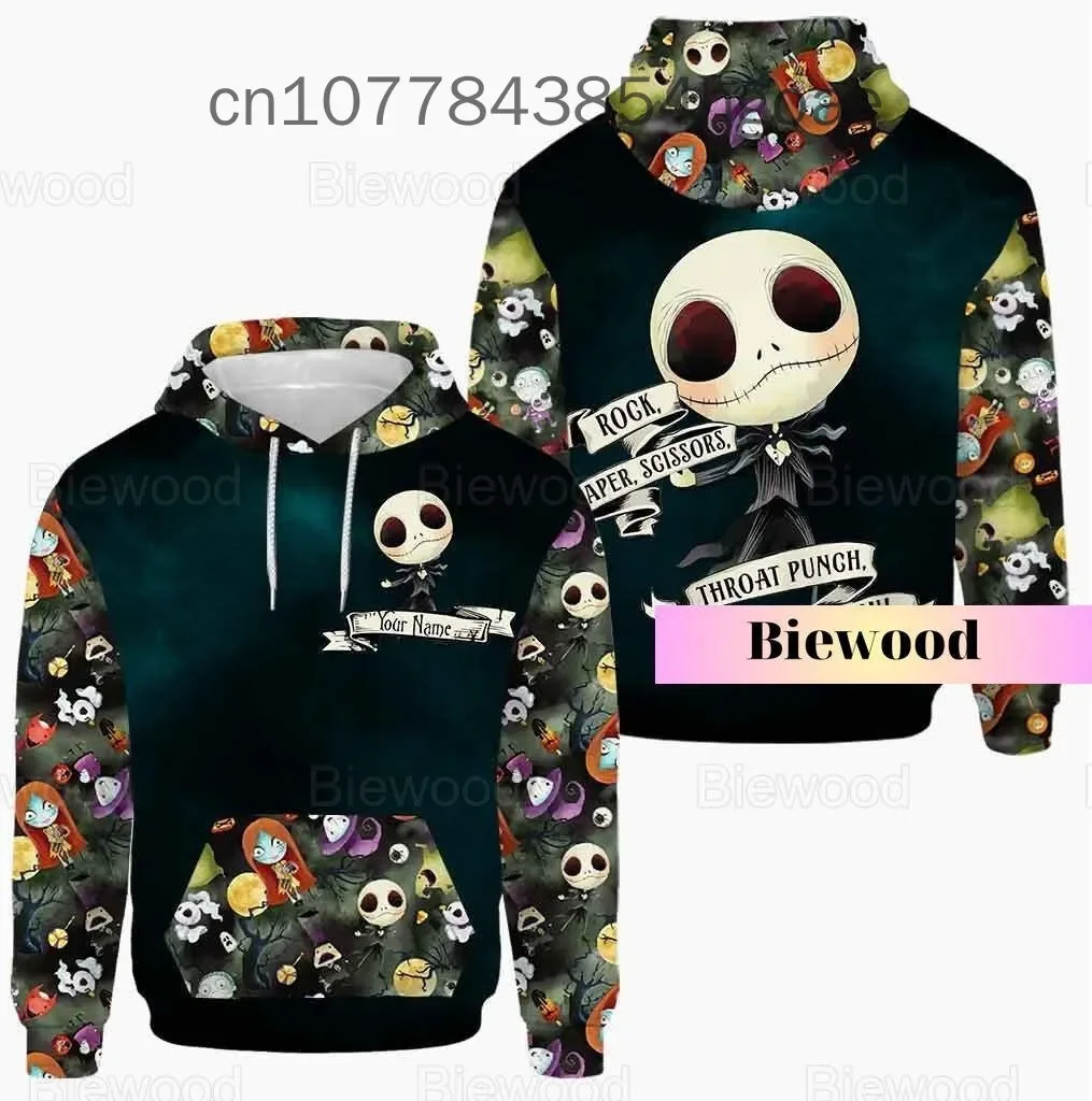 2024 Jack Skellington Hoodie Leggings Set Yoga Pants Sweatpants Women Disney Yoga Hoodie Leggings Fashion Tracksuit