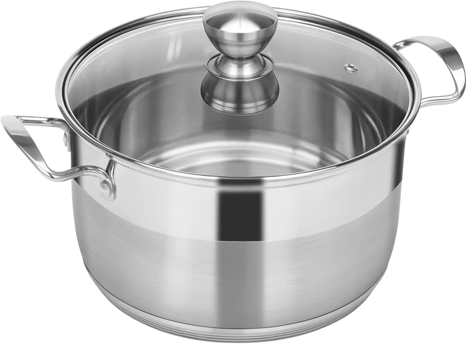 

12 Quart Stainless Steel Stock Pot with Lid, Nonstick Thick Base for Cooking Pasta, Soup, Stew and More