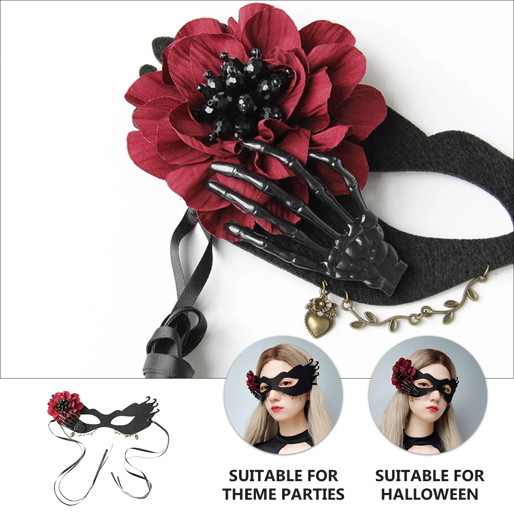 

1pc Halloween Skull Hand Half Face Mask Costume Party Cosplay Decorative Mask With Adjustable Strap For Women Men Lovers