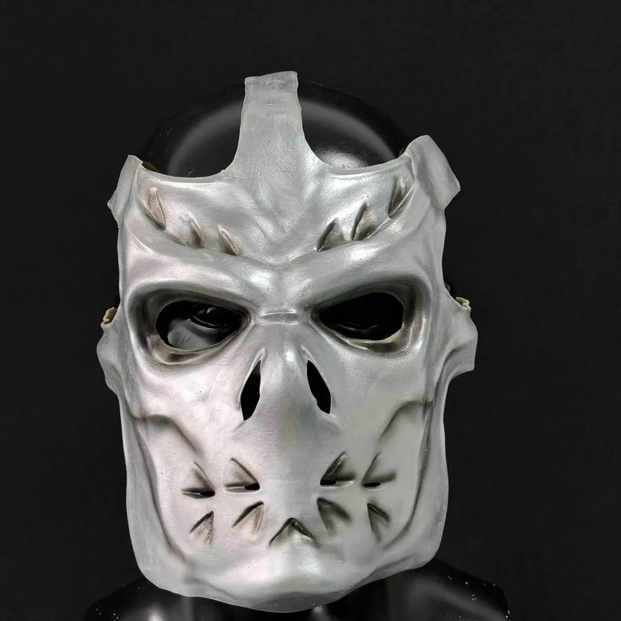 Halloween Gruseliger Totenkopf-Maske aus Naturlatex, Vollkopfmaske für Halloween-Party, Cosplay und Kostümpartys – Detail 6