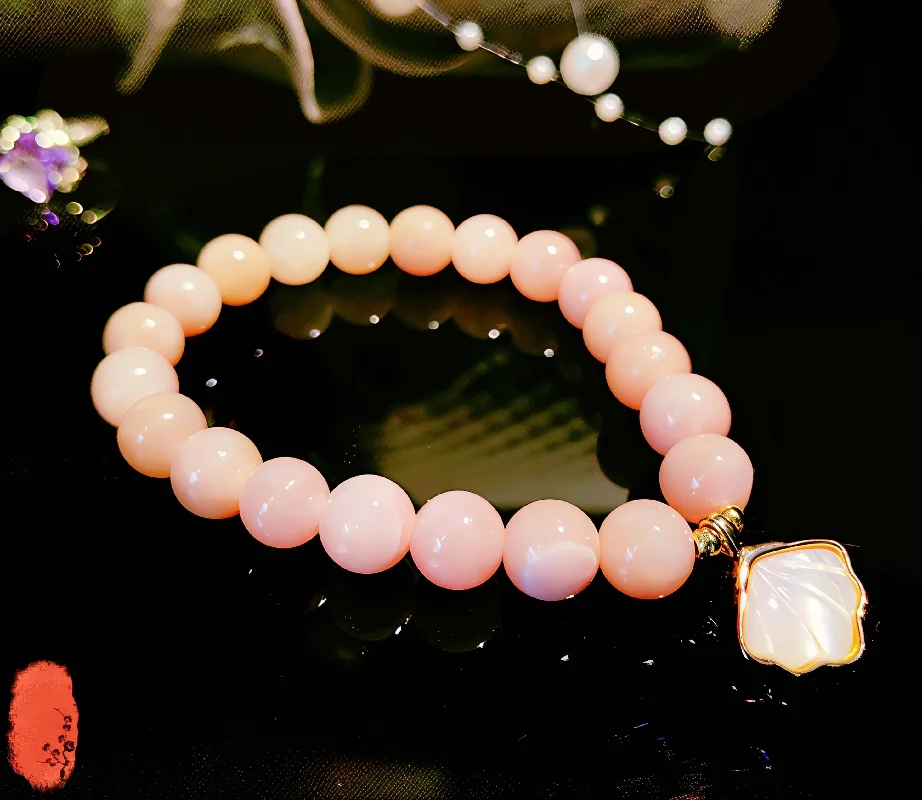 

Jewelry Bracelet Pink Natural Stone Fashion Handmade Women's Hand Bracelets A Unique Accessory Blending Healing Energy