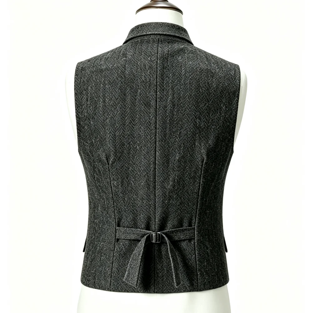 เสื้อกั๊กผู้ชายลายก้างปลา แบบก - Formal Vest Waistcoat บทวิจารณ์และราคา