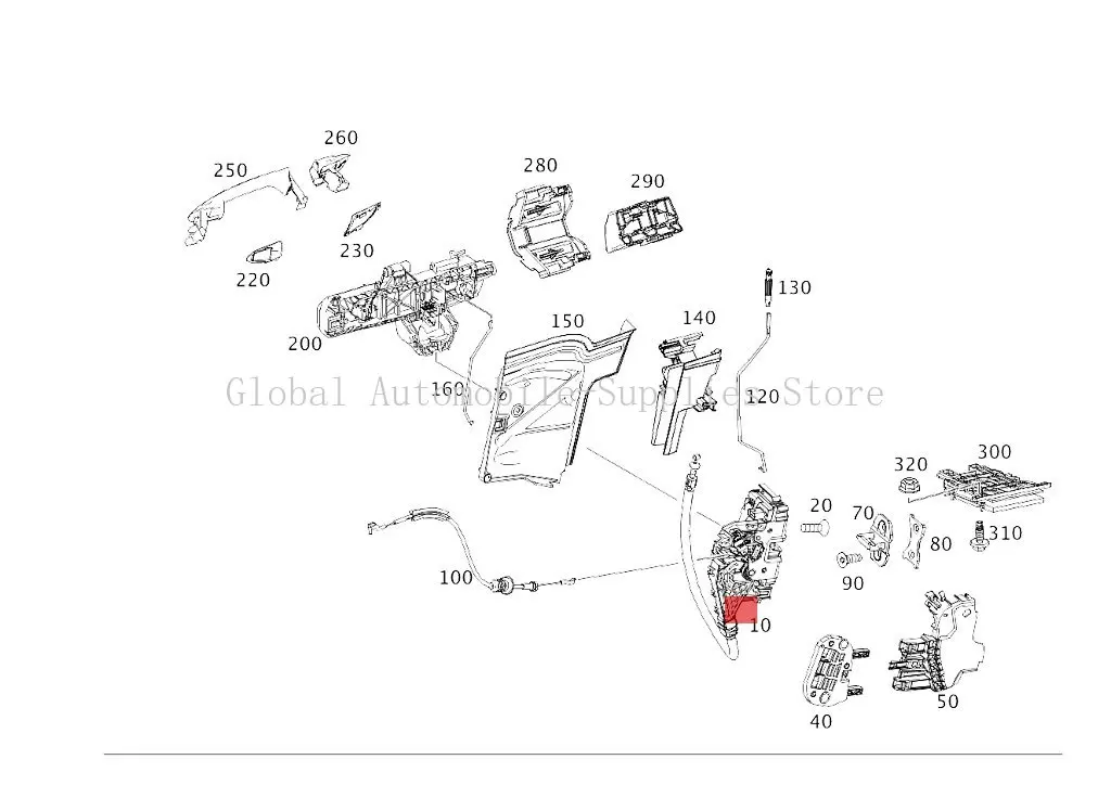 Front Right Door Lock Actuator 1667200435 0997202201 2040085899 for Mercedes Benz W246 W166 X166 ML350 GL450 C117 X156 2012-2018