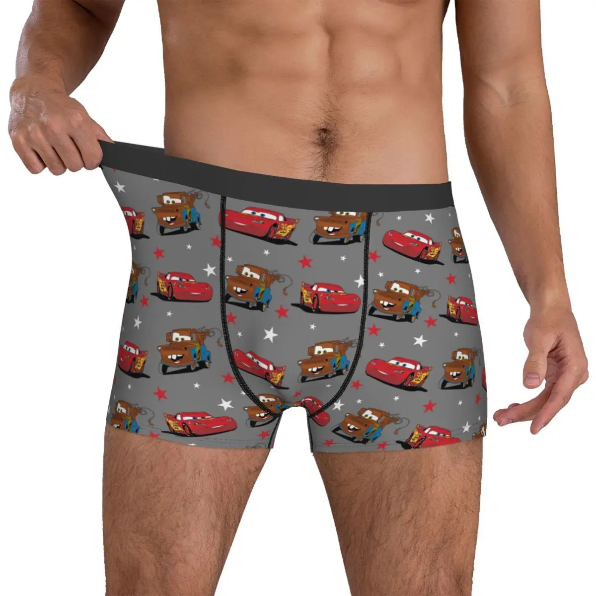 

Cars Lightning McQueen & Tow Mater Underwear Sexy Soft Panties Print Boxer Brief For Men Pouch Oversize Trunk