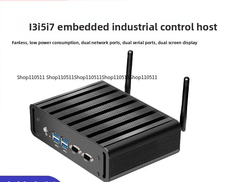 Fanless Mini PC Intel i7 5500U, Household Display HTPC with Gigabit Ethernet WiFi Windows Support