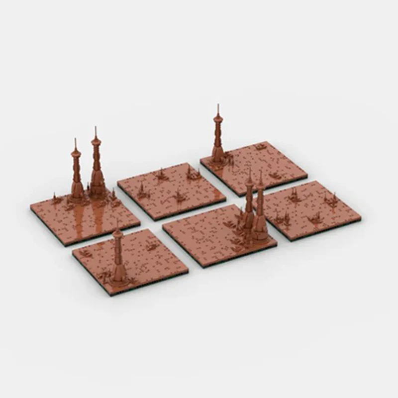 Star Movies Model MOC Building Bricks Red Rock Spire Wasteland Modular Technology Gifts Holiday Assemble Children Toys Suit