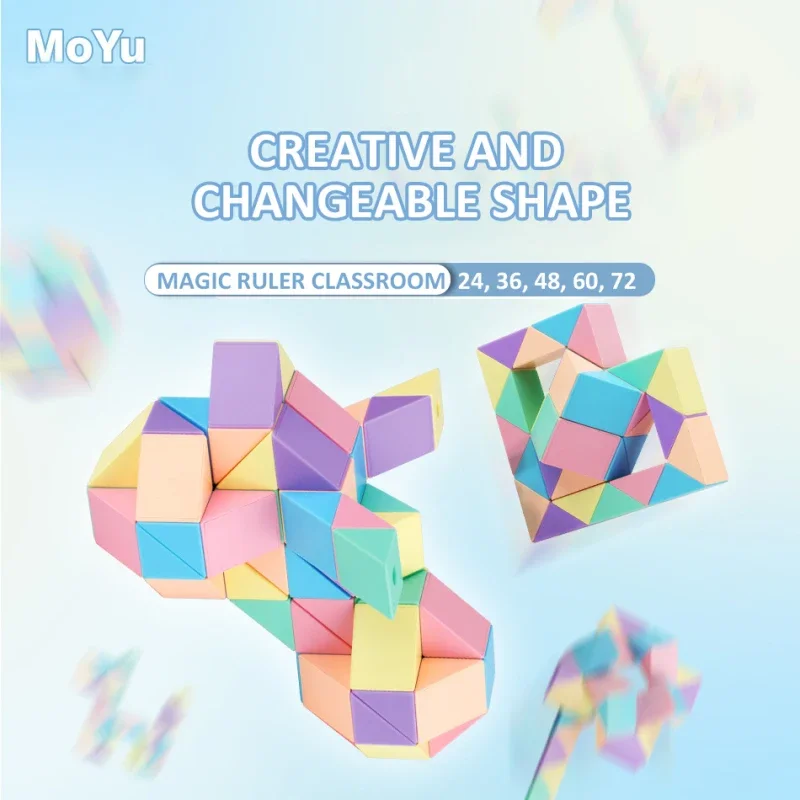 Cube magique multicolore Transformable 3D, Puzzle, Segments pour enfants, serpent magique Rubix Cubo, jouet éducatif pour enfants, cadeau pour enfants