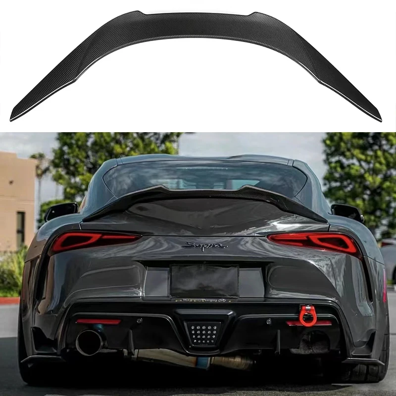 

Suitable for Toyota Supra A90 MK5 V Style rear trunk lid spoiler wing carbon fiber body sports modification kit 2019, 2020, 2021