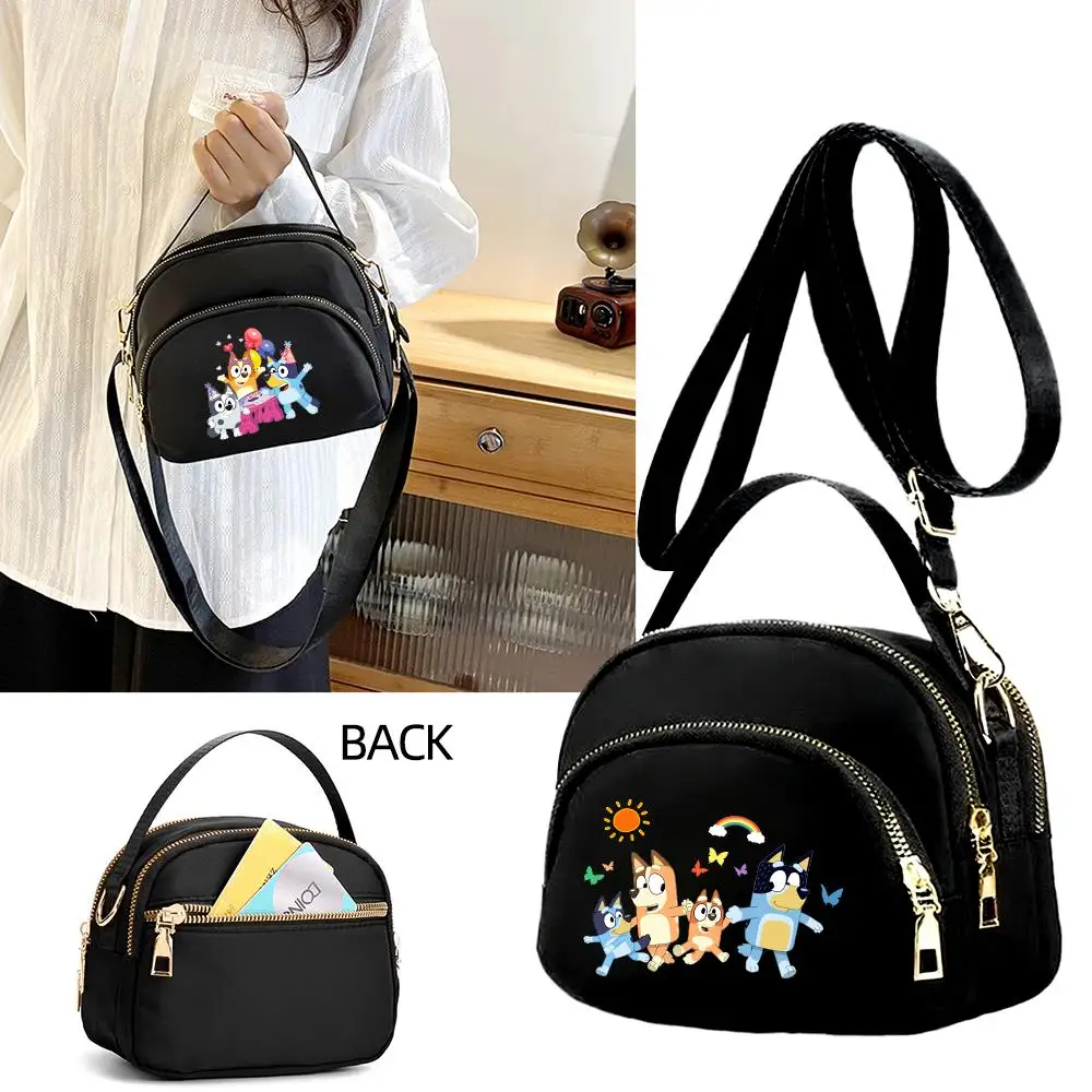 

Bluey Shoulder Crossbody Bag Phone Canvas Small Students Single Shoulder Handbag Female Girls Portable Underarm Bag