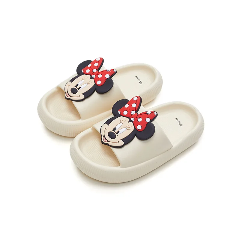 New Summer Children Sandals Kids Cartoon Minnie Toddler Boys Girls Soft Sole Shoes Anti-Slip Slippers Wearable in all seasons