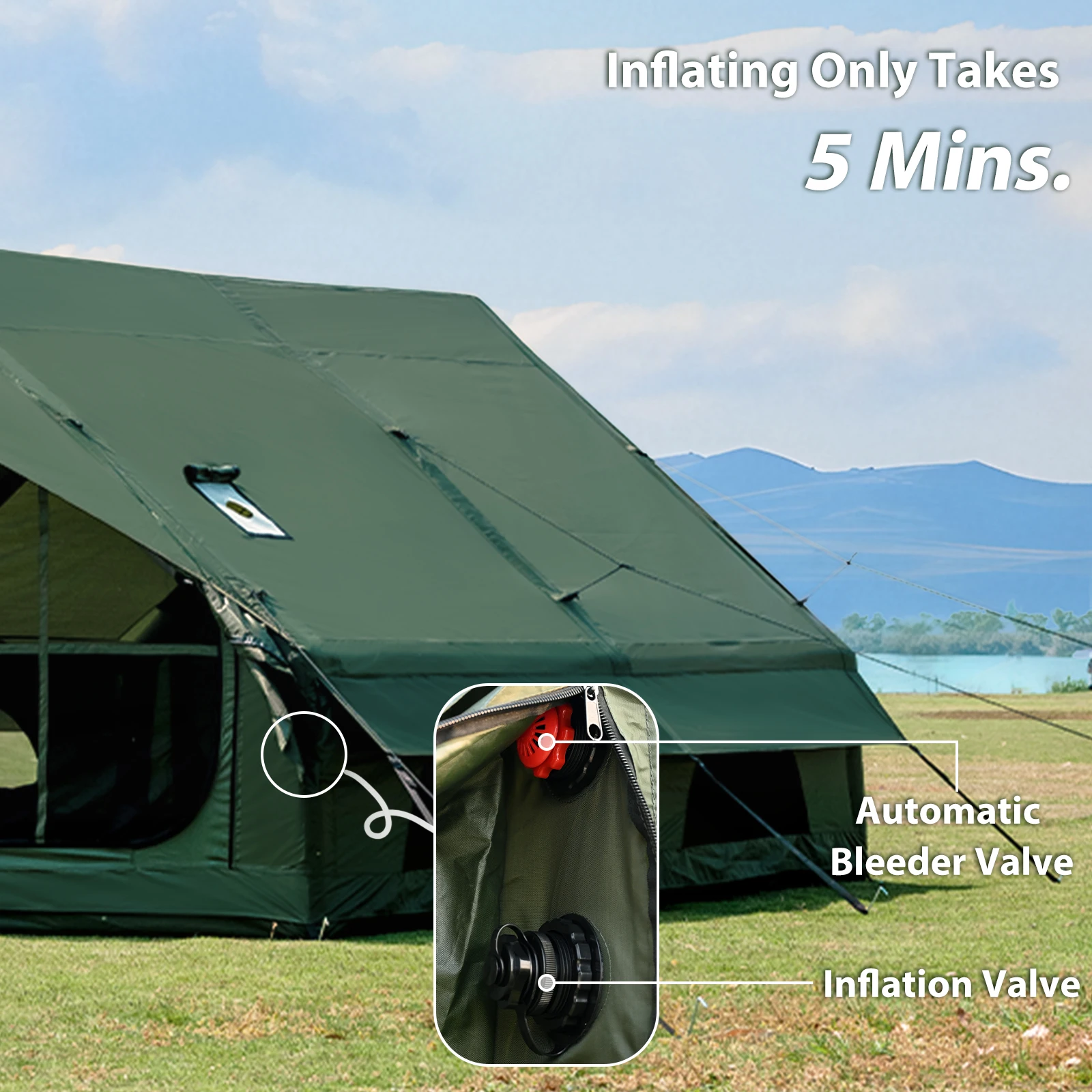 Large Automatic Portable & Fol - Outdoor Inflatable Camping Tent With Air Pump ulasan dan harga