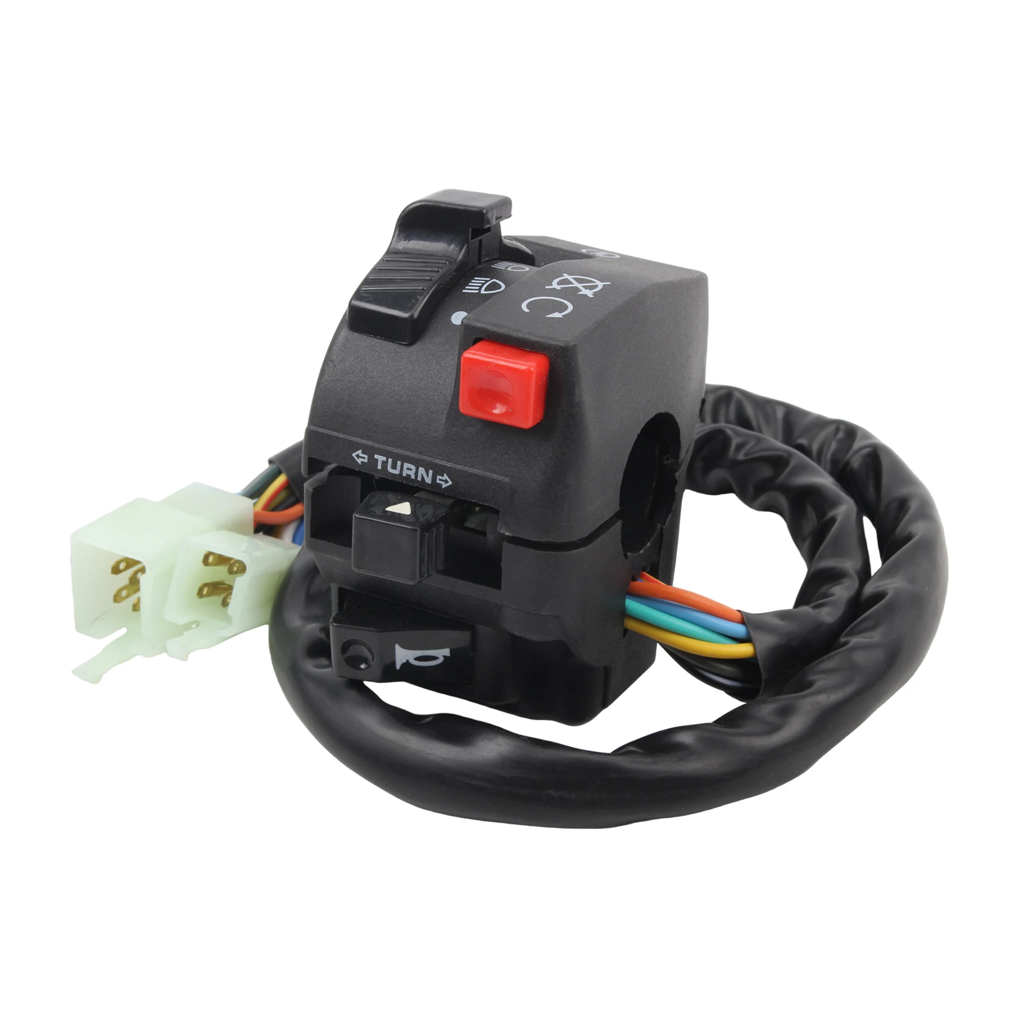 Motorcycle 5 Function Light Hi-Lo Electric Start Button Switch for 50-150cc Four Wheel ATV Quad Dirt Pit Bike Buggy Go Kart