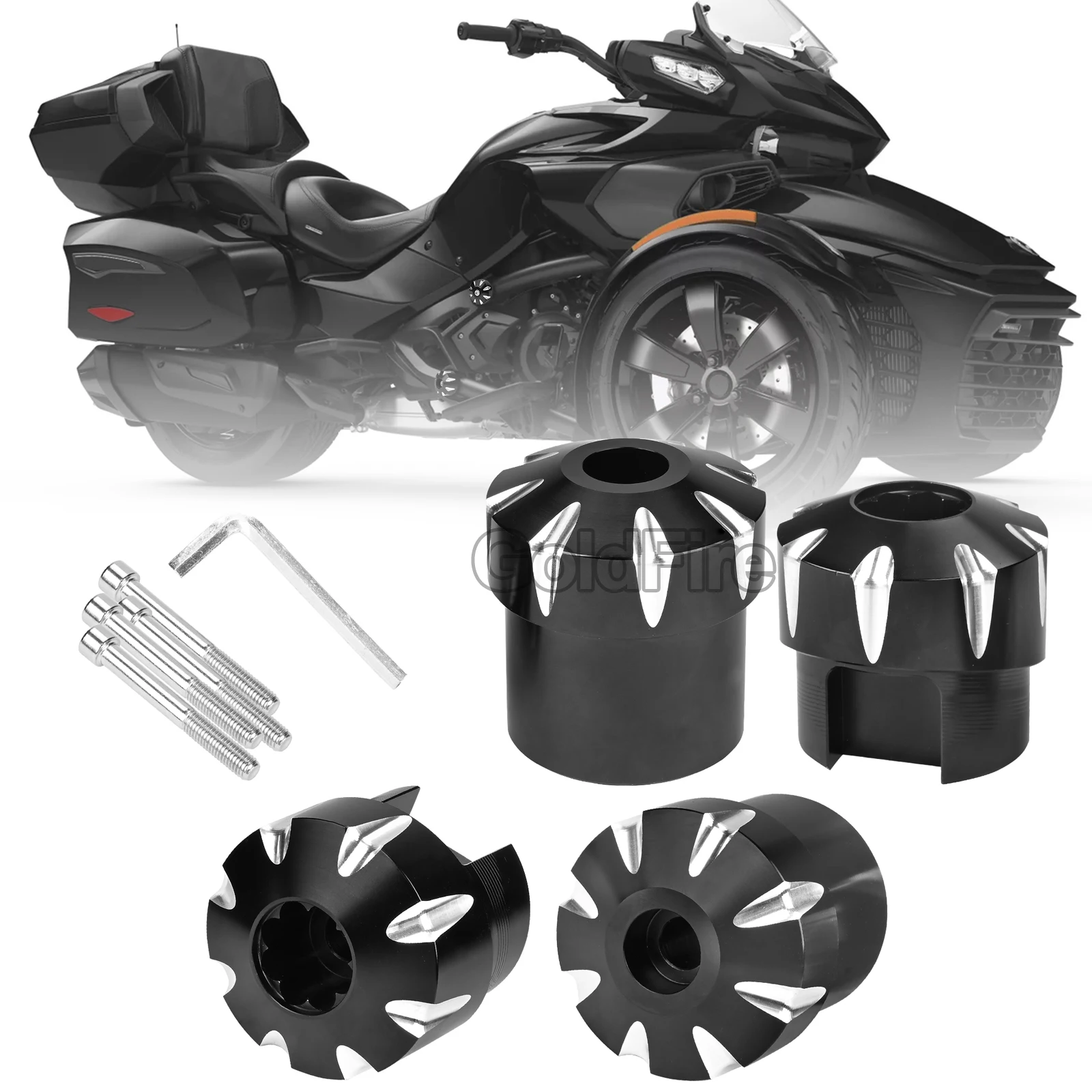 Motorcycle Frame Hole Caps Cover Plug For Cam-Am Spyder 2010-2023 F3-S,F3-T,F3 Limited, Spyder F3 Limited Speceal Series