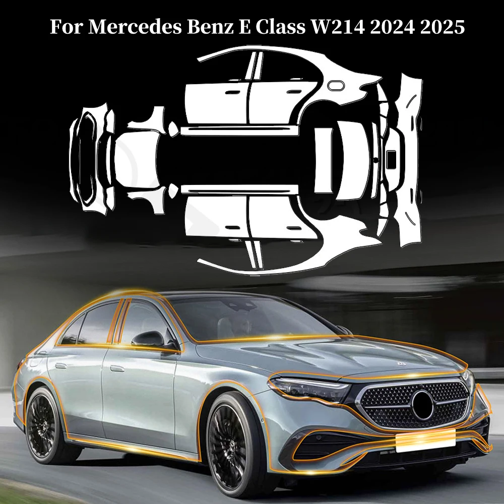 

For Mercedes Benz E Class W214 2024 2025 TPU Paint Protection Film Anti-scratch Car Body Clear Bra Pre-cut PPF Resistant Cover