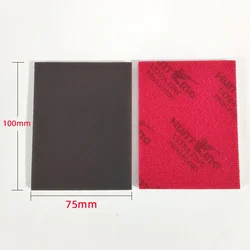 Esponja de papel de lija cuadrado, rojo, pulido fino, flocado, elástico, plástico, modelo de juguete, funda de teléfono móvil, Jade, póleos