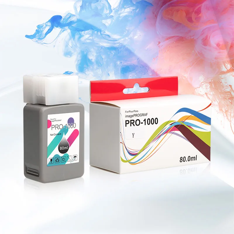 12 color cartridges for Canon Pro 1000 printer compatible ink cartridge with chip and pigment ink