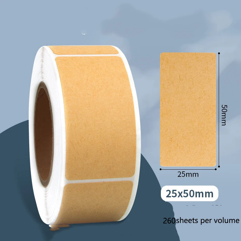 Taśma papierowa kraft w rolce, ręcznie pisane oznaczenia klasyfikacyjne, samoprzylepna.