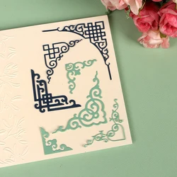 DUOFEN METAL CUTTING DIES Chinese new year decoration corner long life fu stencil DIY Scrapbook Paper Album 2024 new