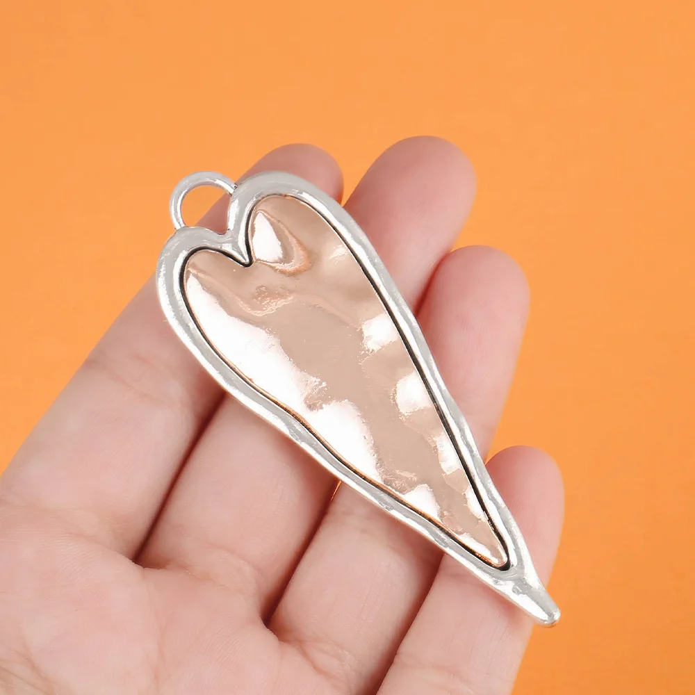 Accessori per gioielli fai-da-te in lega, collane a forma di cuore, ciondoli, ciondoli, catene per maglioni, catene da spiaggia, personalizzate