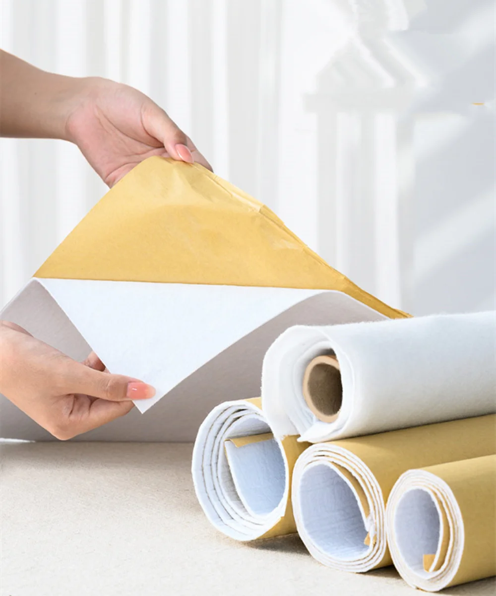 Light 280g Self-Adhesive Interfacing Fabric White Iron-On Non-Woven Fusible Interfacing for Sewing Hat Shaped Interlayer Materia