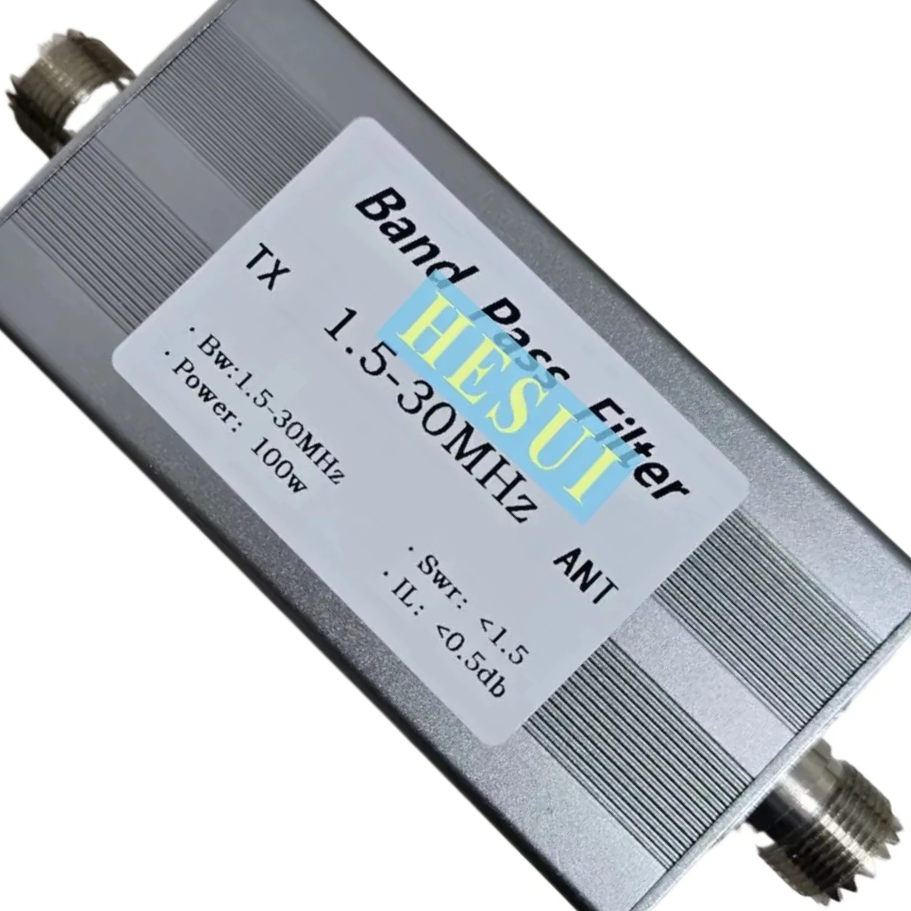 100W 0.5db1.5MHz-30MHz Filter ShortWave band-pass SW filter BPF module board SL16-F M Female port CNC Al shield shell
