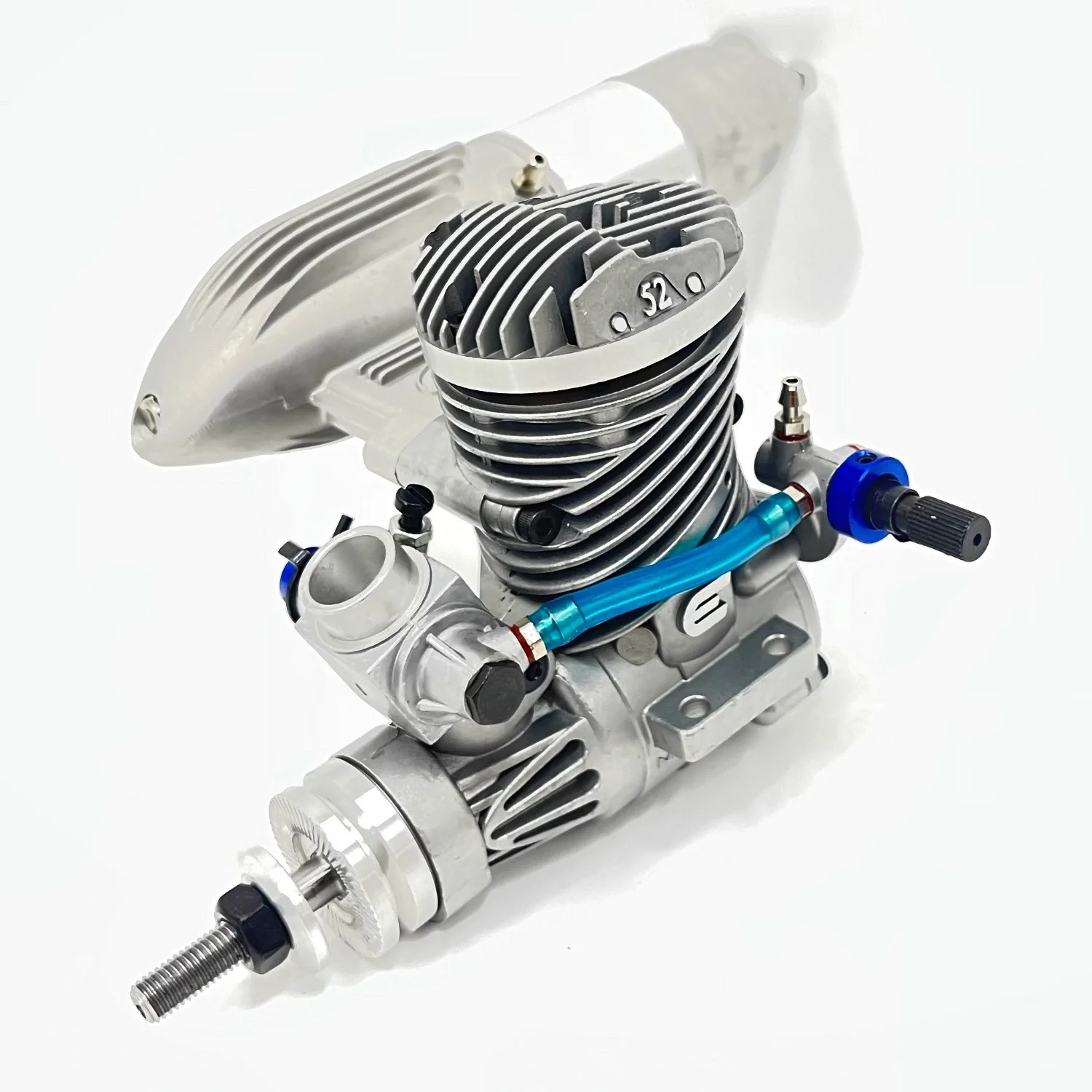 

52-классная модель самолета, модель двигателя метанола, 8,47CC E52, металлический двухтактный двигатель с неподвижным крылом, радиоуправляемая модель самолета, игрушечный двигатель