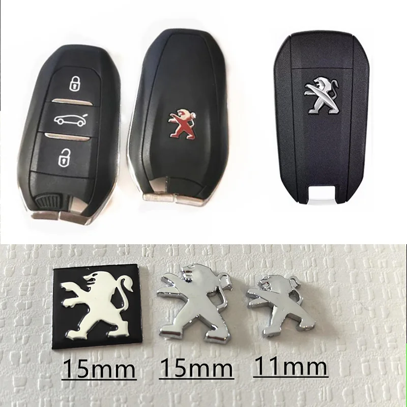 Car Key Stickers Auto Control Keychain Emblem Accessories For Peugeot 206 307 308 207 3008 208 407 508 2008 5008 301 Rifter RCZ