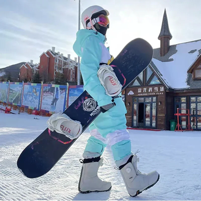 Mulheres de inverno terno de esqui windproot casaco de neve quente isolado macacão de esqui snowboard ao ar livre jaqueta calças dos homens