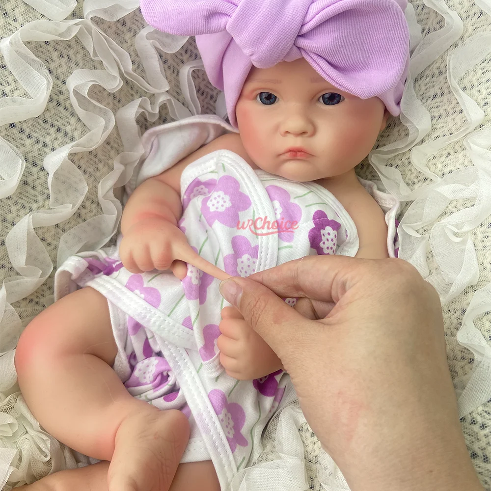 

18" Realistic Silicone Reborn Baby Girl Open Eyes Full Body Silicone Newborn Doll Lifelike Collectible Art Doll Doll Enthusiasts