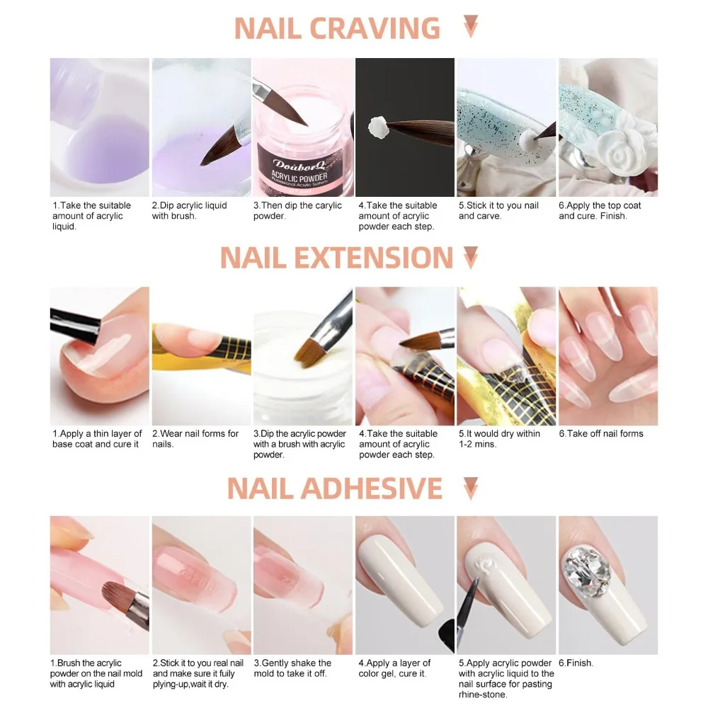 مجموعة أظافر أكريليك كاملة مع مثقاب وإضاءة للأشعة فوق البنفسجية، مجموعة أدوات تشغيل احترافية للمبتدئين #6