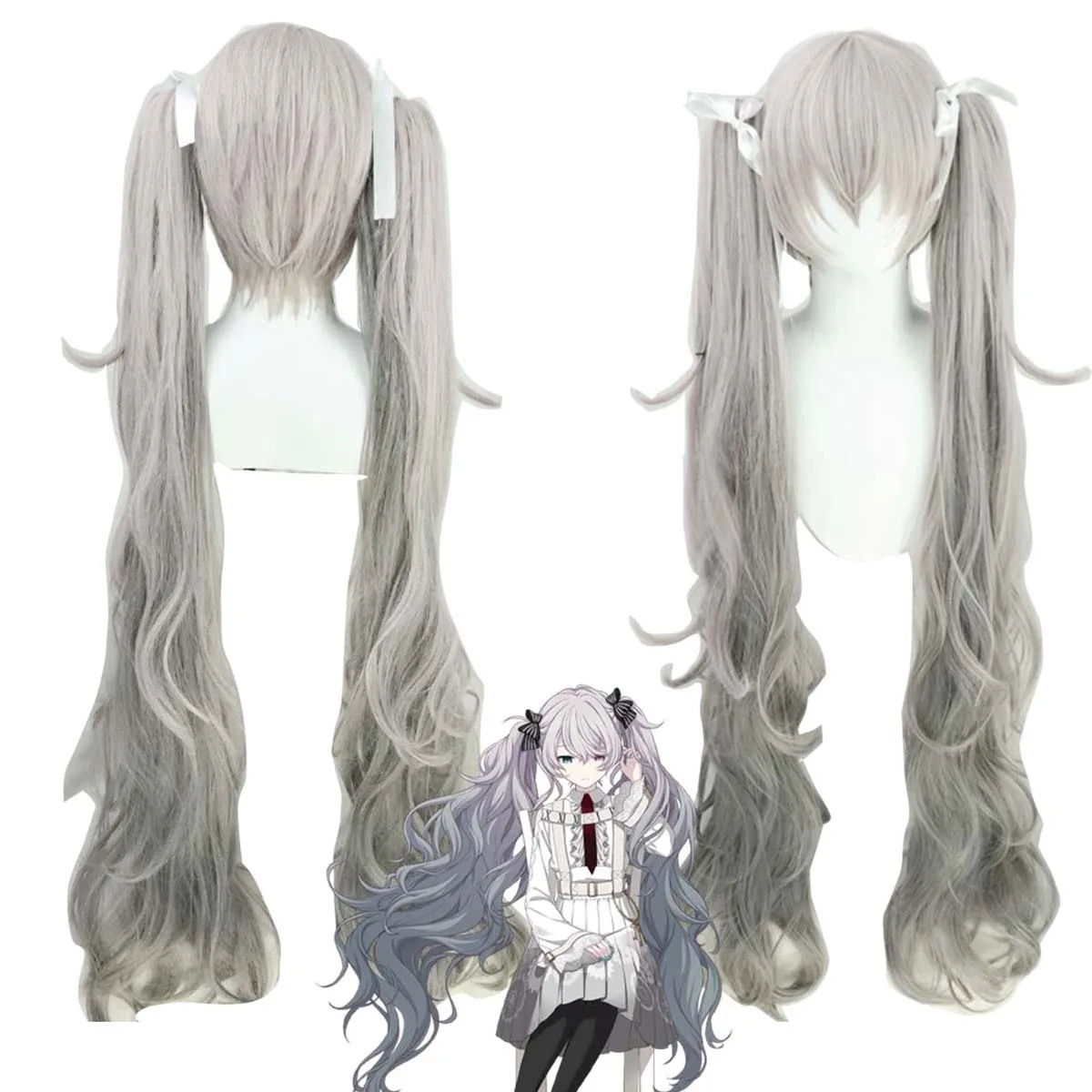 Sega Project Sekai Colorful Stage 25 Nightcord Miku Cosplay Long Double Ponytail Wig