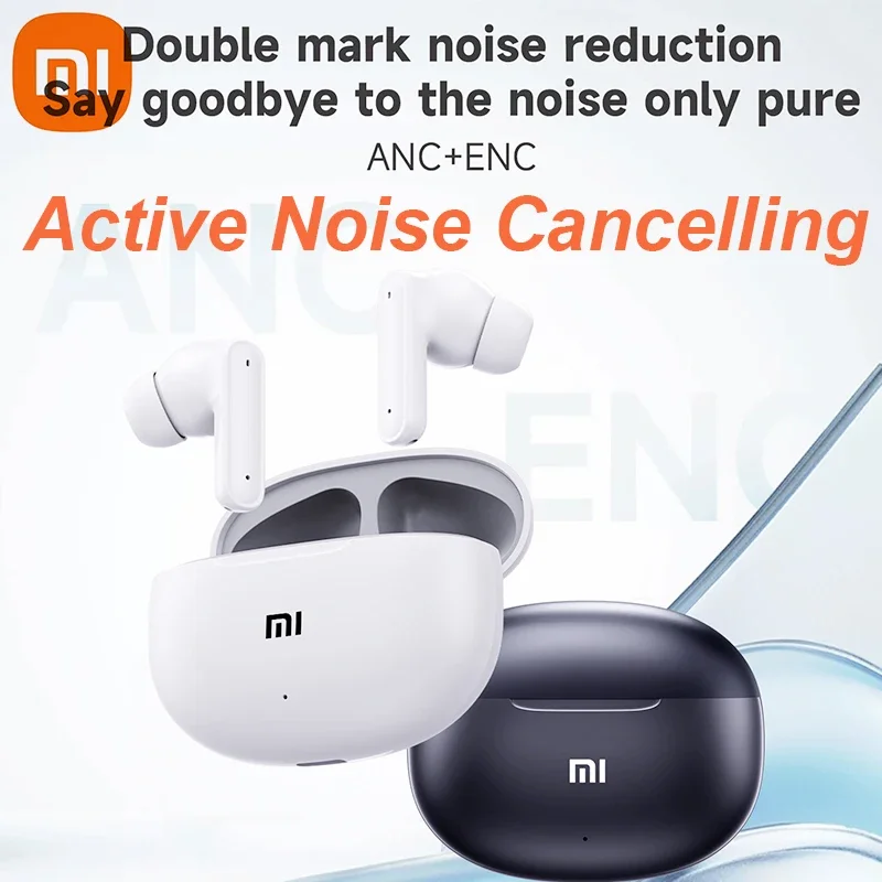 XIAOMI ANC Bluetooth 5.3 Earphones Active Noise Cancelling T80s Wireless In Ear Buds Original Headphones Built-in Microphone