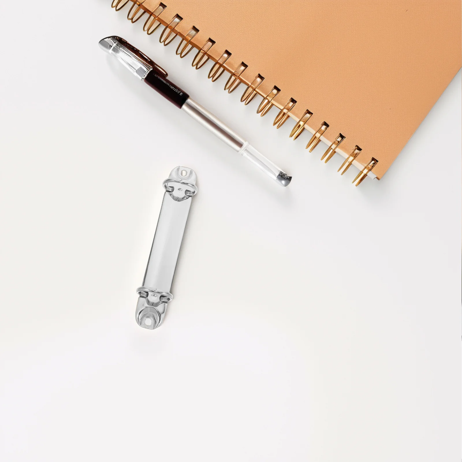 

A7 Size 2-Ring Mechanism Silver Metal Diy Notebook For Loose Leaf Papers Book Ring Binder Replacement Budget Binder