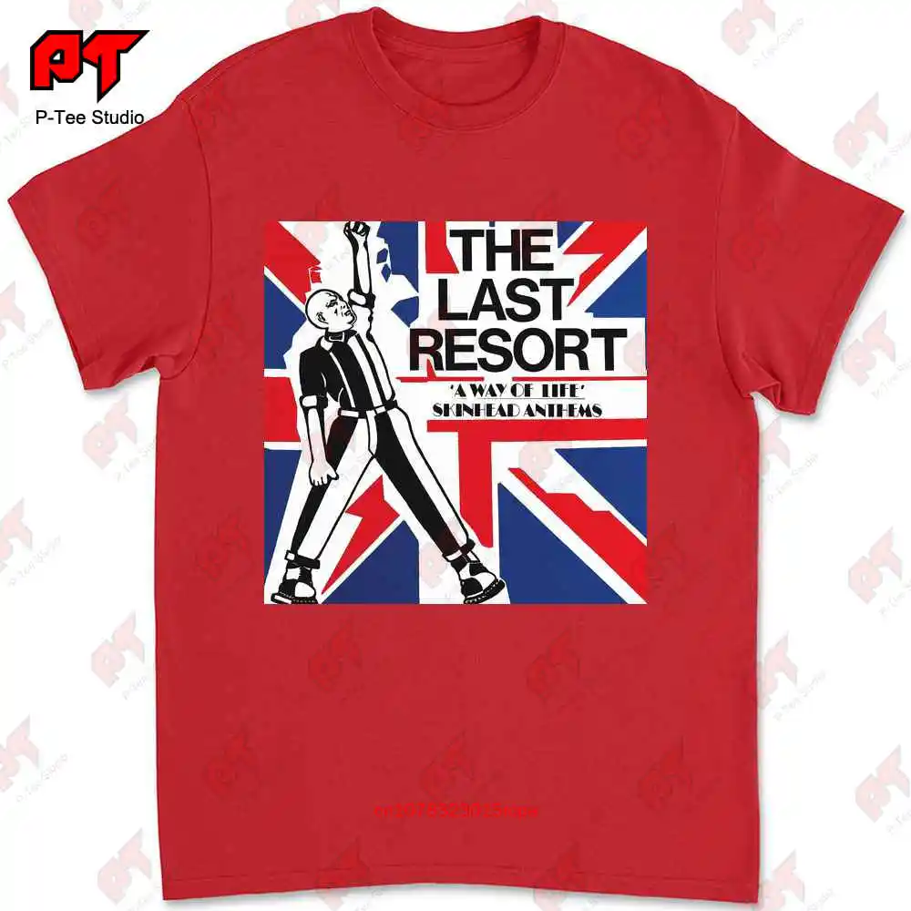 The Last Resort A Way Of Life Black T Shirt Official Skinhead Oi Punk GKEN