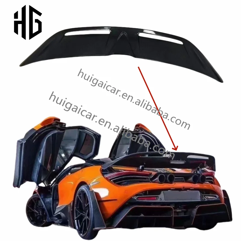 MSY Style Carbon Fiber Rear Wing Trunk Spoilers Body Parts for Mclaren 720S Car Spoilers Carbon Fiber