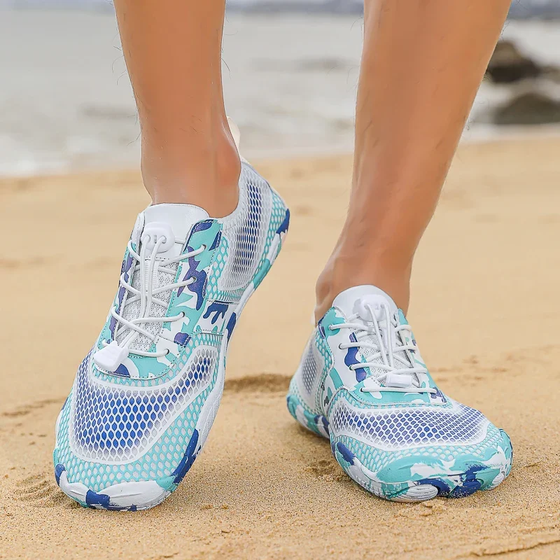 Uomo Donna Scarpe da spiaggia Aqua Nuoto Pesca Kayak Scarpe sportive acquatiche Scarpe da ginnastica da campeggio per yoga da passeggio antiscivolo unisex per adulti