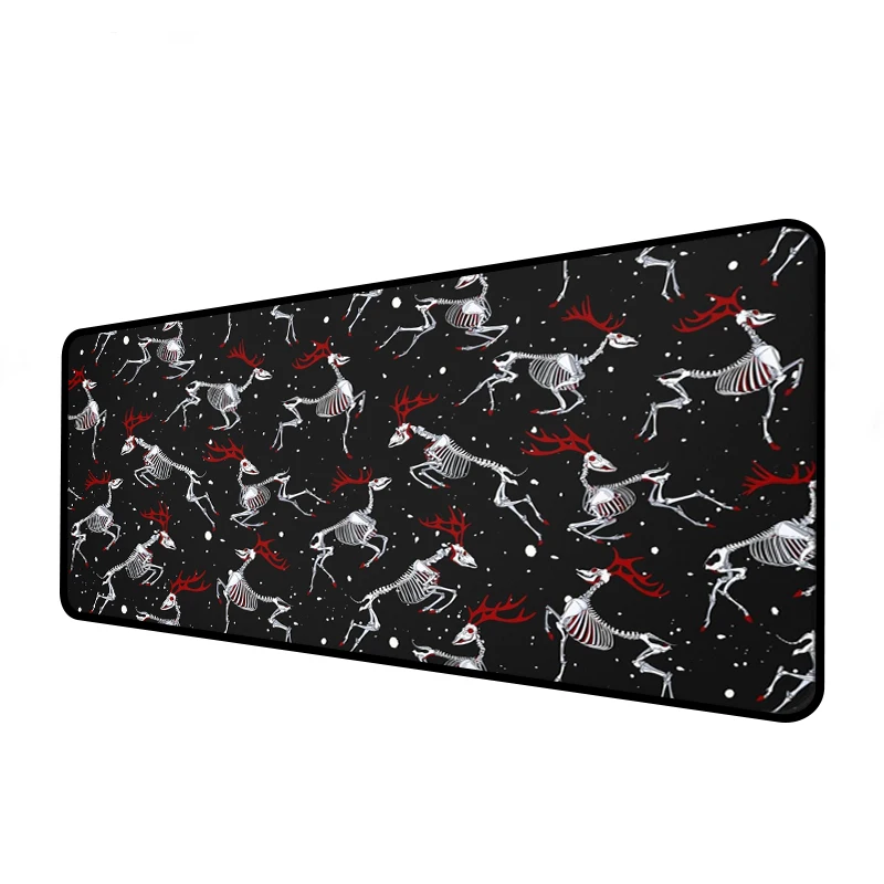 Reindeer Mouse pad,Reindeer Deskmat,Horror Goth Whimsigoth Christmas Witchy Winter Holiday Keyboard MouseMat Mousepad for Laptop