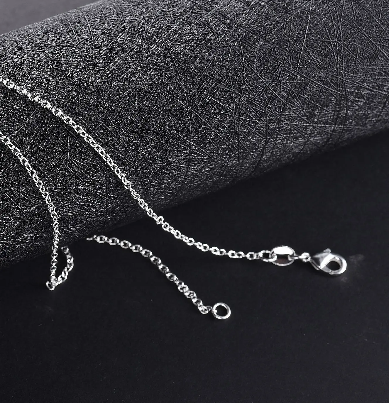 Wholesale 925 Sterling Silver 5pcs/Lot 18'' 45cm Fine Chain O-Chain Necklaces For Women Fashion Jewelry Silver Necklace