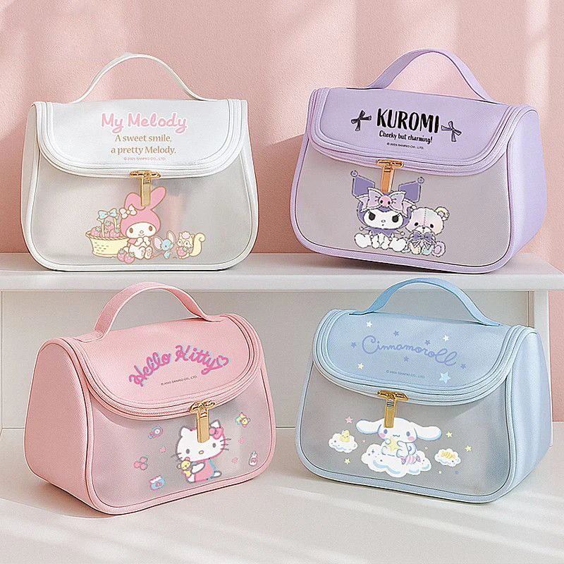 

Sanrio Hello Kitty косметичка Kuromi бытовая большая вместительная косметичка для хранения туалетный столик для уборки пылезащитная сумка для хранения