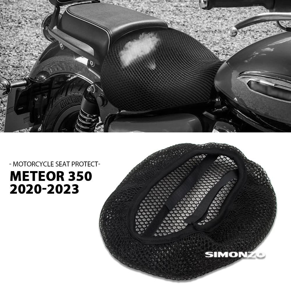 

Motorcycle Accessories Meteor 350 Protecting Cushion Seat Cover For Royal Enfield Meteor350 2020-2023 Fabric Saddle Seat Cover