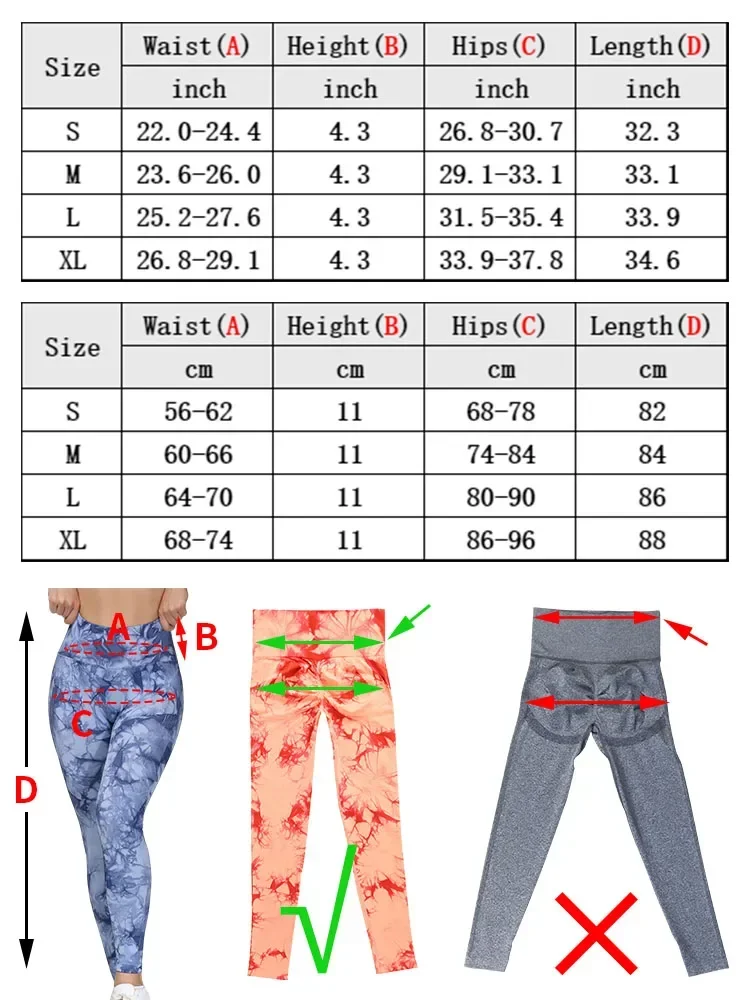 Seamless Tie Dye Gym Pants High Waist Tummy Control Push Up Yoga Tights Elastic Sports Leggings For Women Spandex