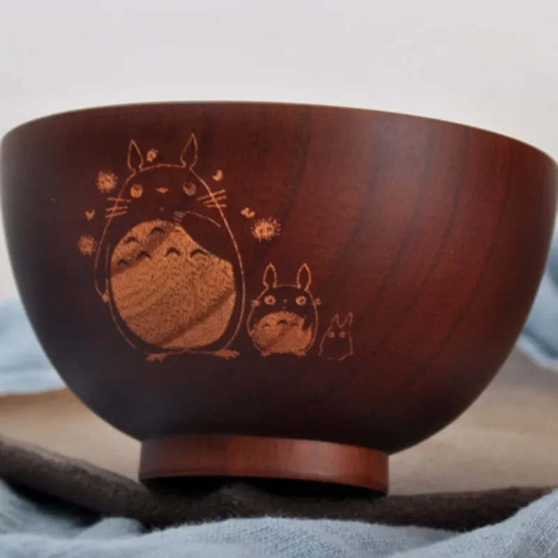 Japan Holz Schüssel Nette Cartoon Kinder Schüssel Ramen Schüssel Sauer Datum Holz Massivholz Geschirr Küche Geschirr Zubehör